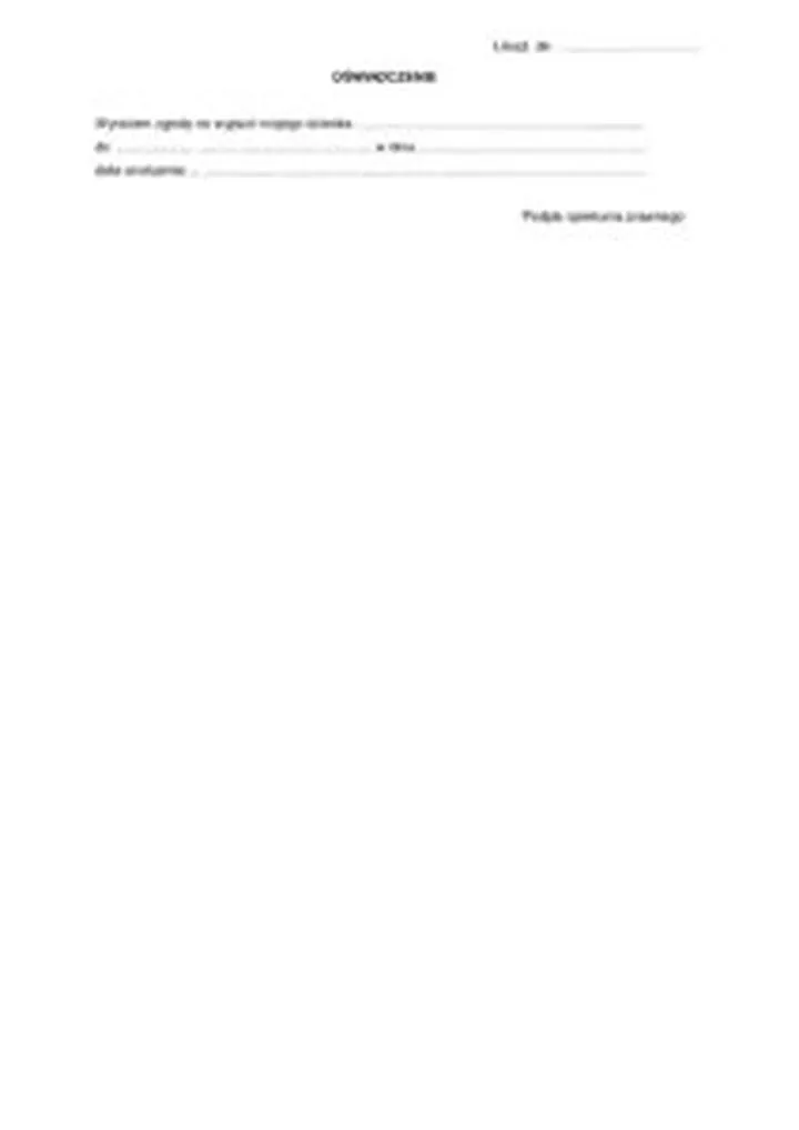 Elementy dokumentu zgody