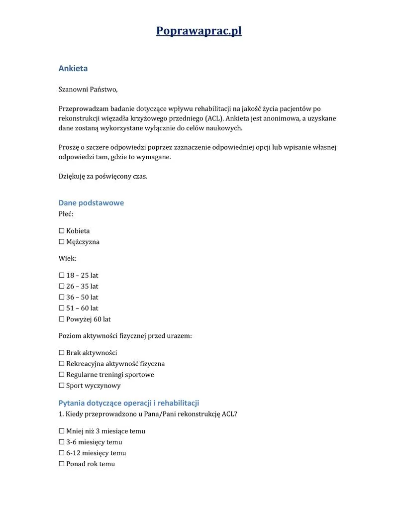 Formułowanie pytań ankietowych