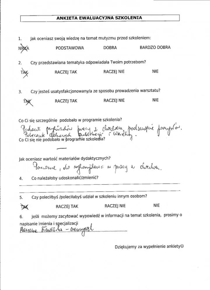 Metodologia oceny skuteczności