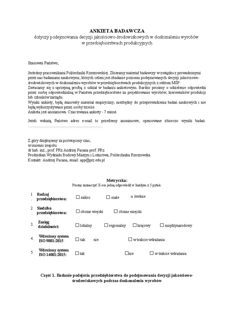 Projektowanie ankiet badawczych