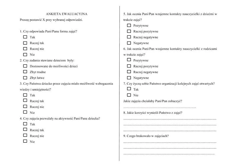 Skuteczna ankieta ewaluacyjna