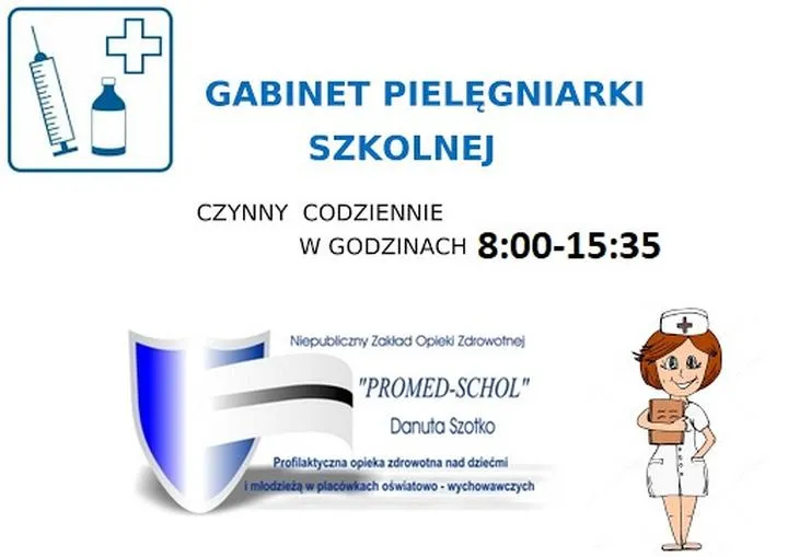 Wyposażenie gabinetu pielęgniarki szkolnej